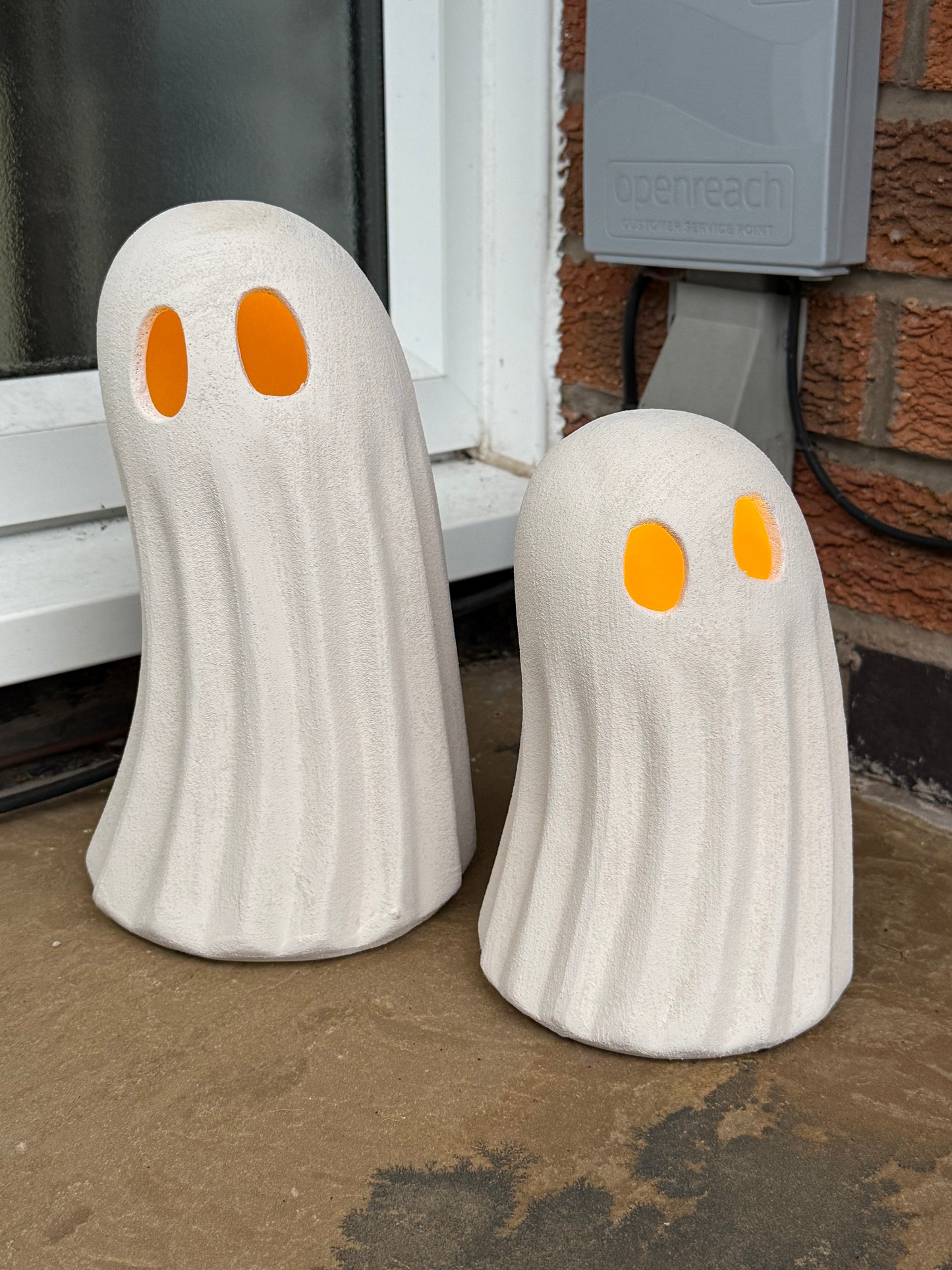 White ghost figure/decoration - 2 sizes