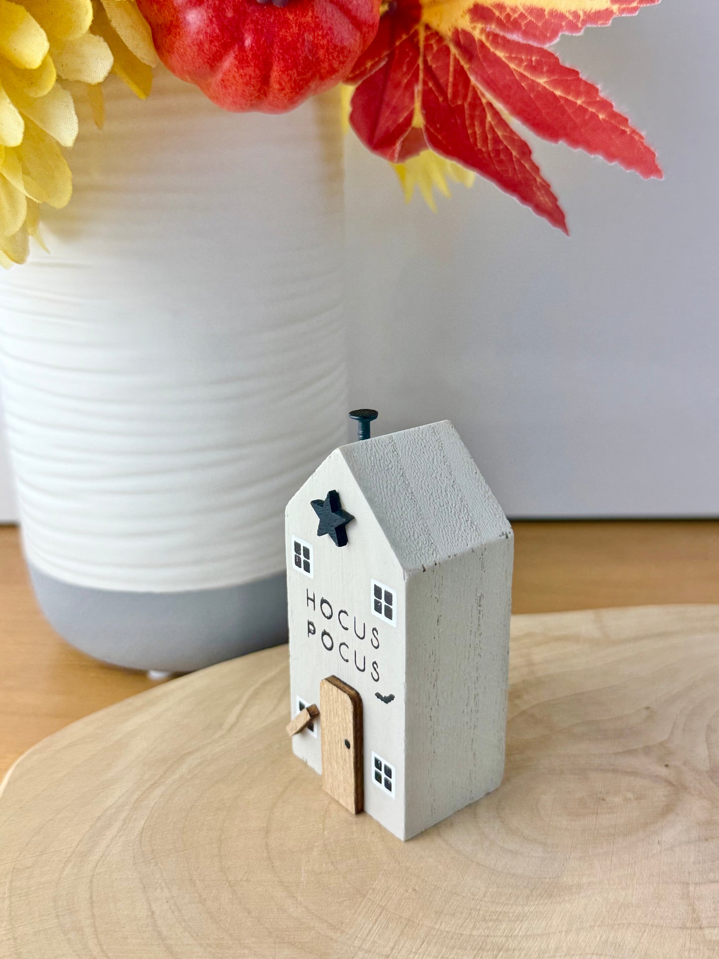 Pair of Wooden Halloween Houses