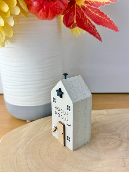 Pair of Wooden Halloween Houses