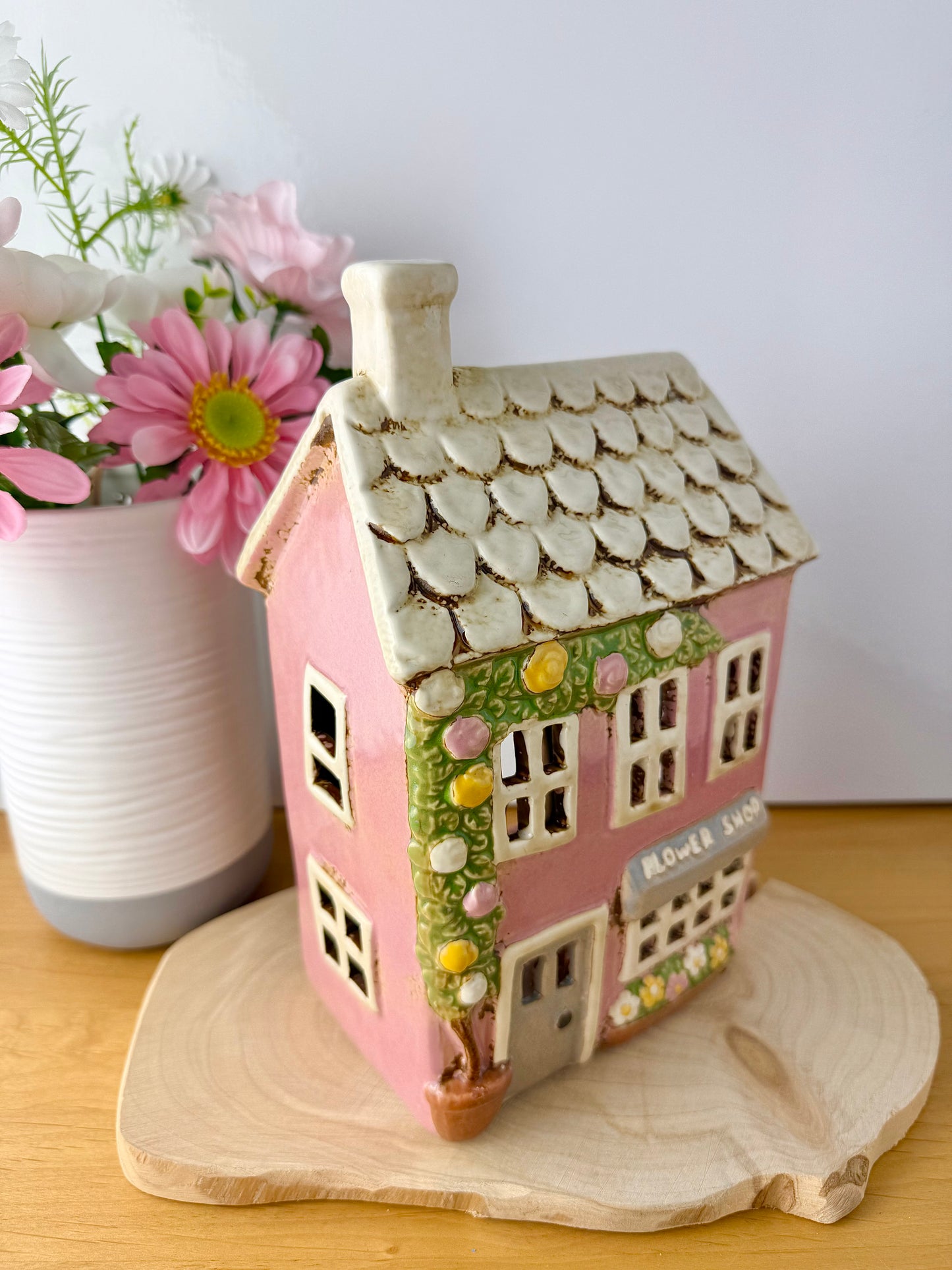 Village Pottery Flower Shop Tea Light Holder