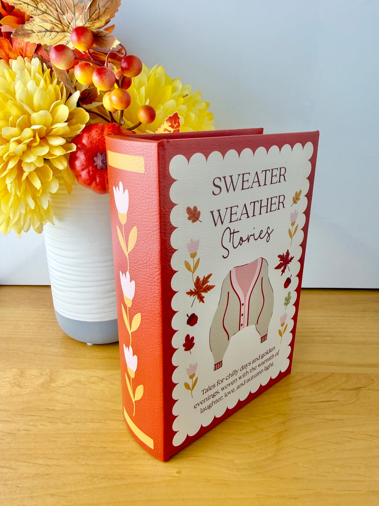 Cosy Chapter Wooden Book Box - Sweater Weather Stories