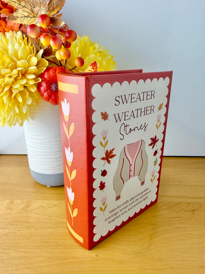 Cosy Chapter Wooden Book Box - Sweater Weather Stories
