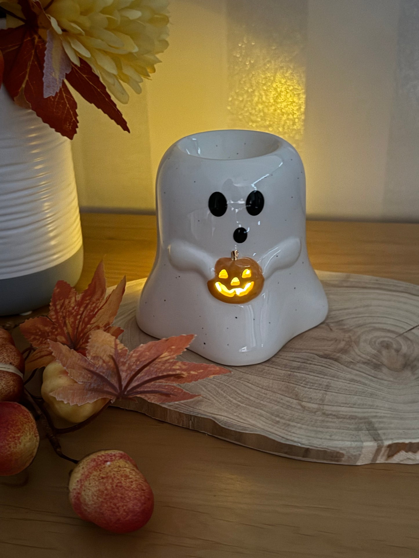 Ghost Shaped Oil Burner with pumpkin