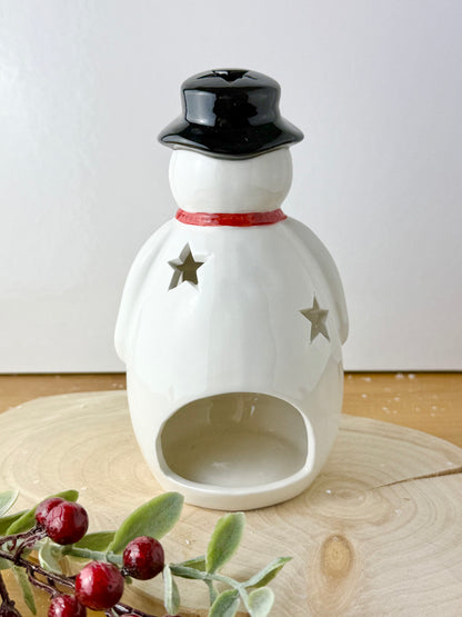 Snowman Ceramic T-light holder