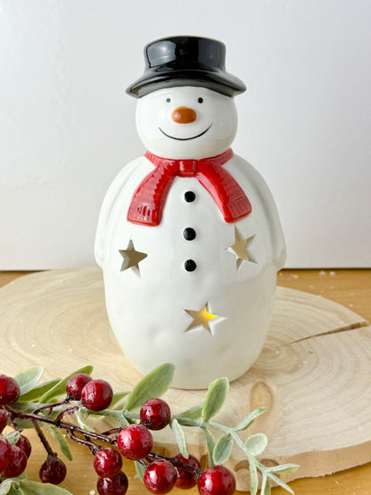 Snowman Ceramic T-light holder
