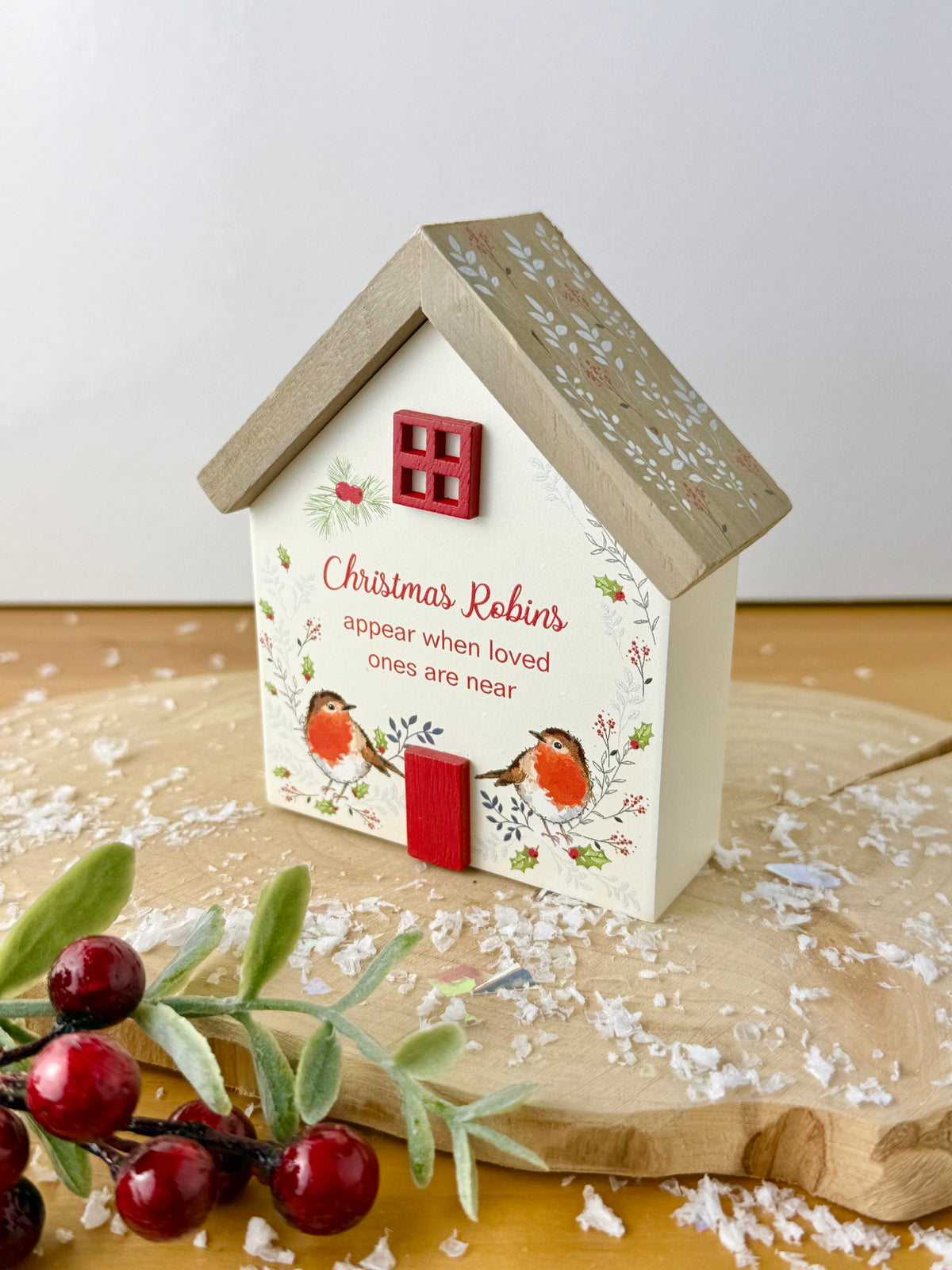 Winter Robins House Plaque