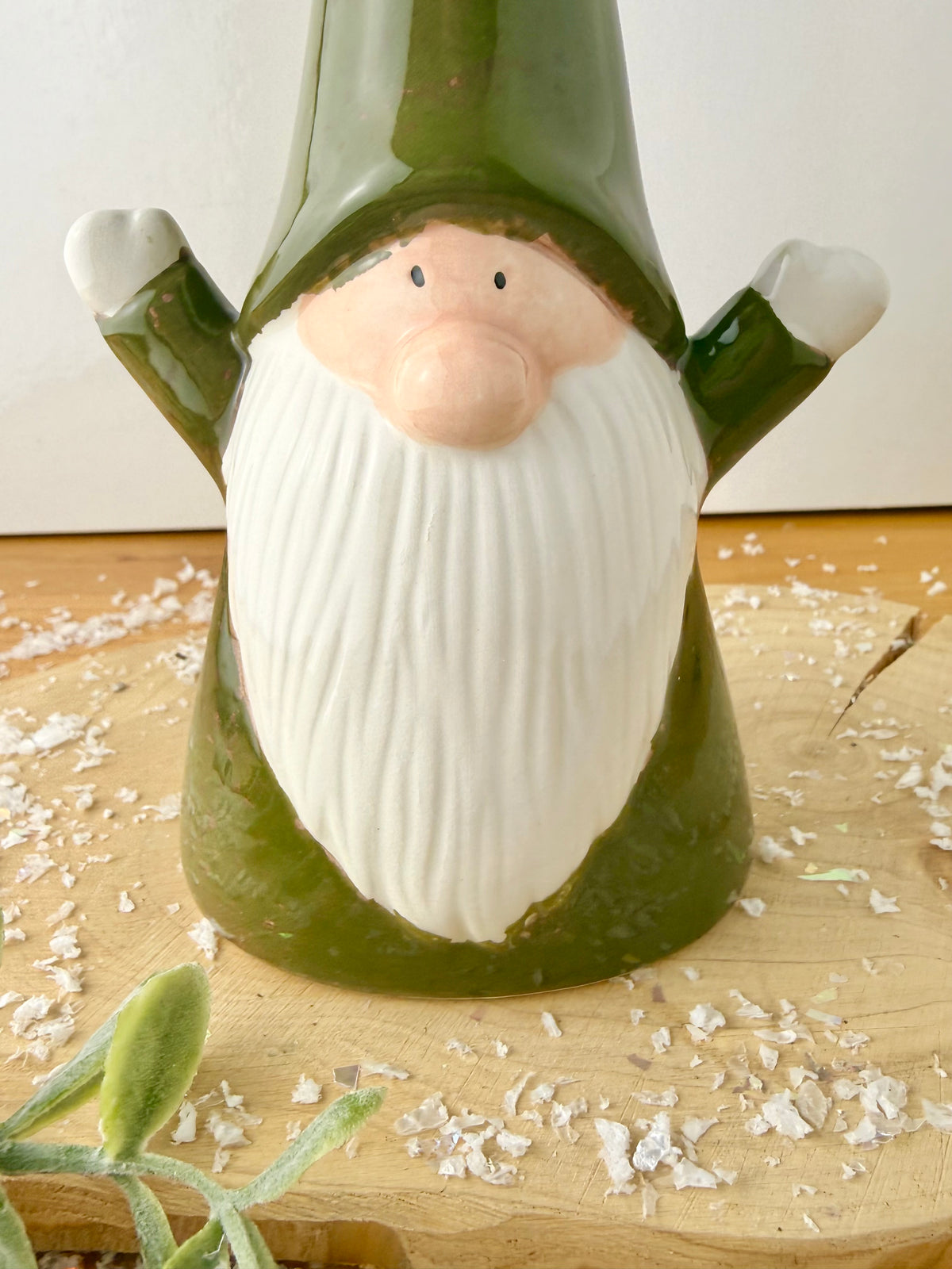 Dark Green Ceramic Santa