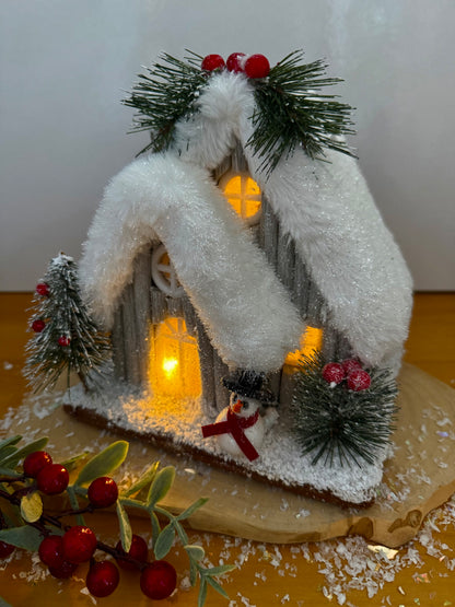 Alpine Light Up Large Log Cabin