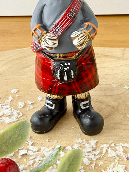 Jasper Rabbit wearing Scottish Tartan Kilt & Sporran