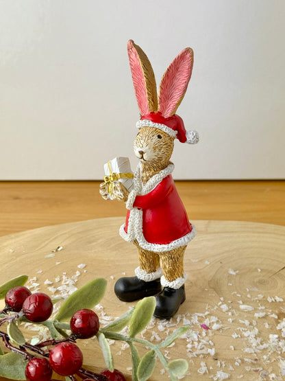 Jasper Rabbit in Santa Costume