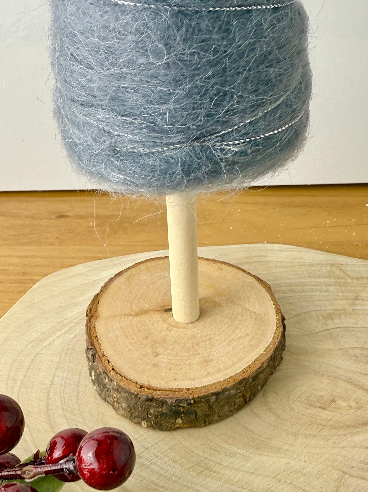 Felt Christmas Trees - Pair of Grey & Silver Trees