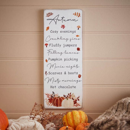 Autumn Pumpkin Long Plaque (LAST ONE)