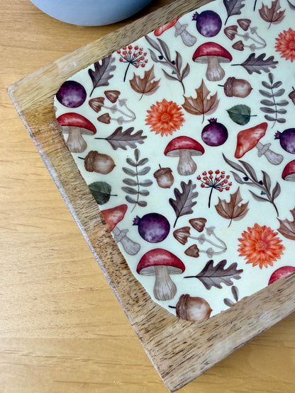Wooden Autumnal Serving Tray