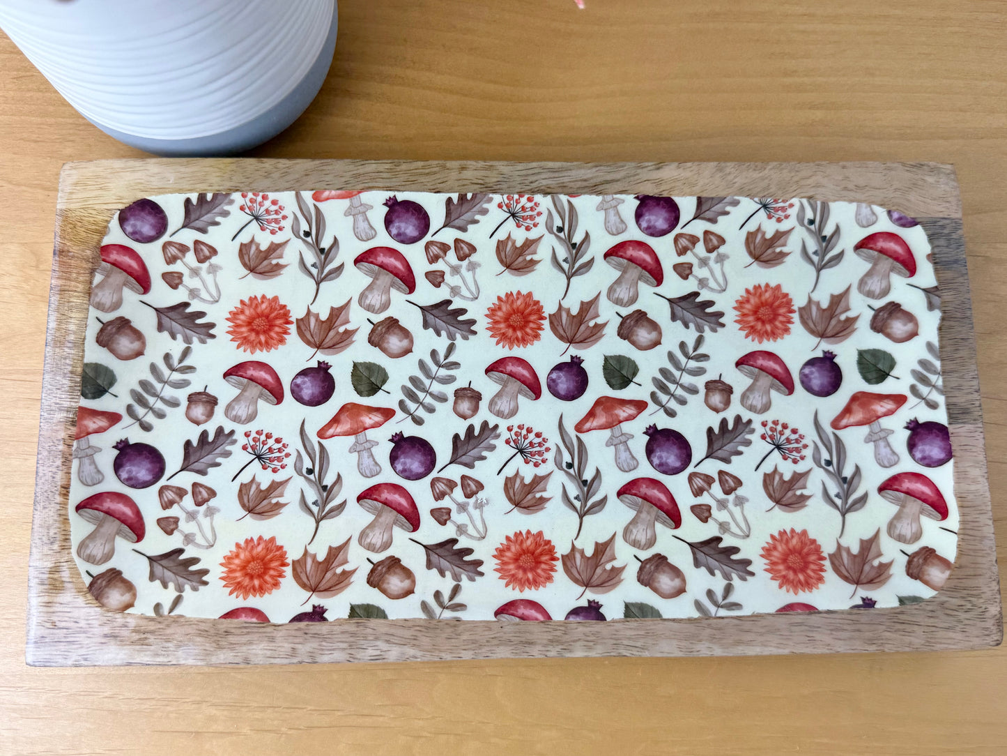 Wooden Autumnal Serving Tray
