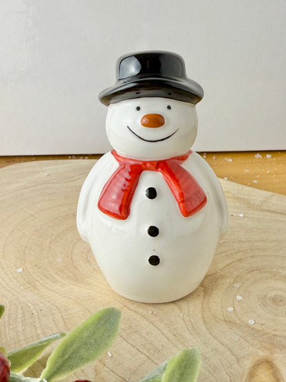 Snowman ceramic statue - 2 sizes