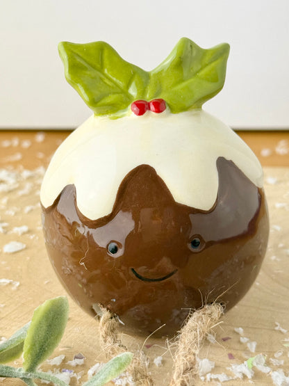 Christmas Pudding Shelf Sitter with dangley legs