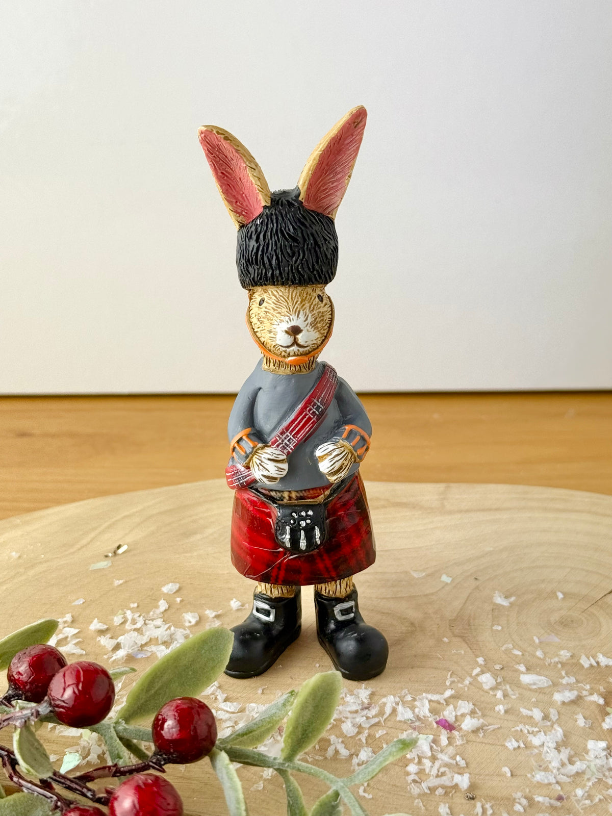 Jasper Rabbit wearing Scottish Tartan Kilt & Sporran