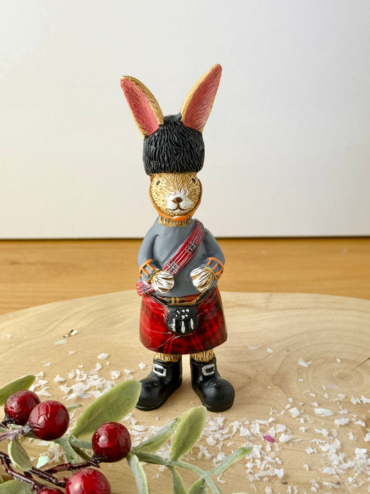Jasper Rabbit wearing Scottish Tartan Kilt & Sporran