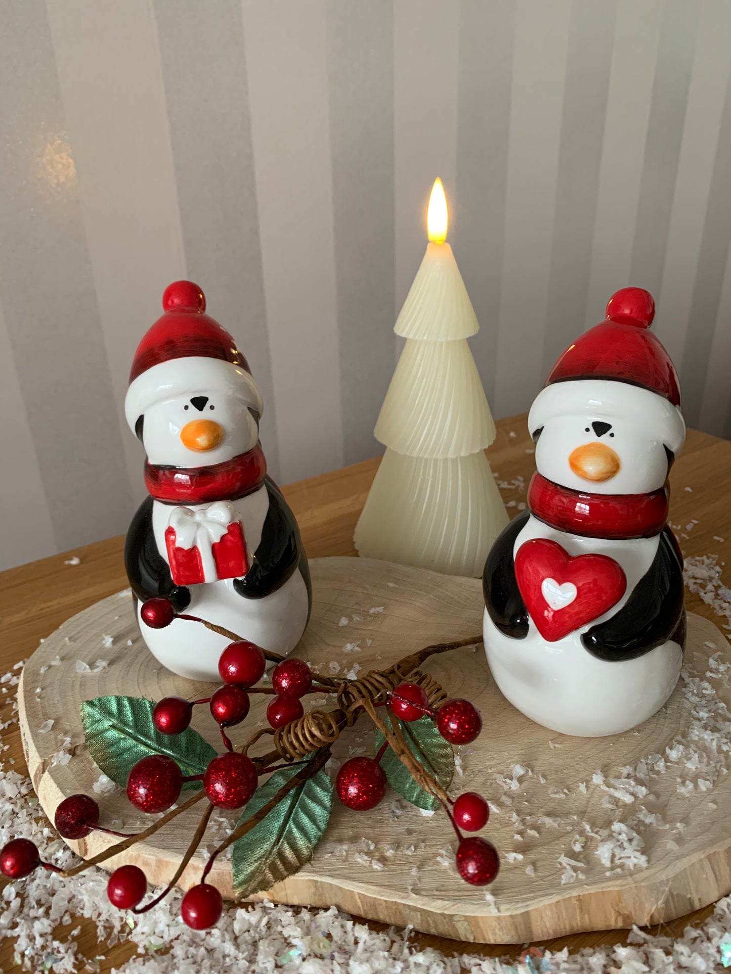 Christmas Penguin with Heart