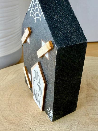 Pair of Wooden Halloween Houses