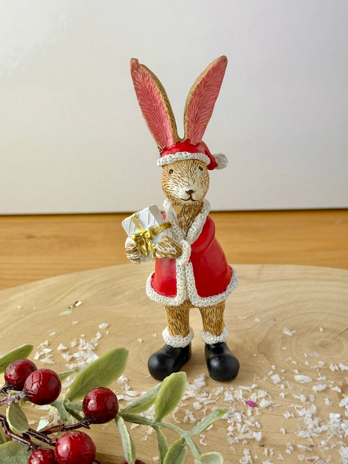 Jasper Rabbit in Santa Costume