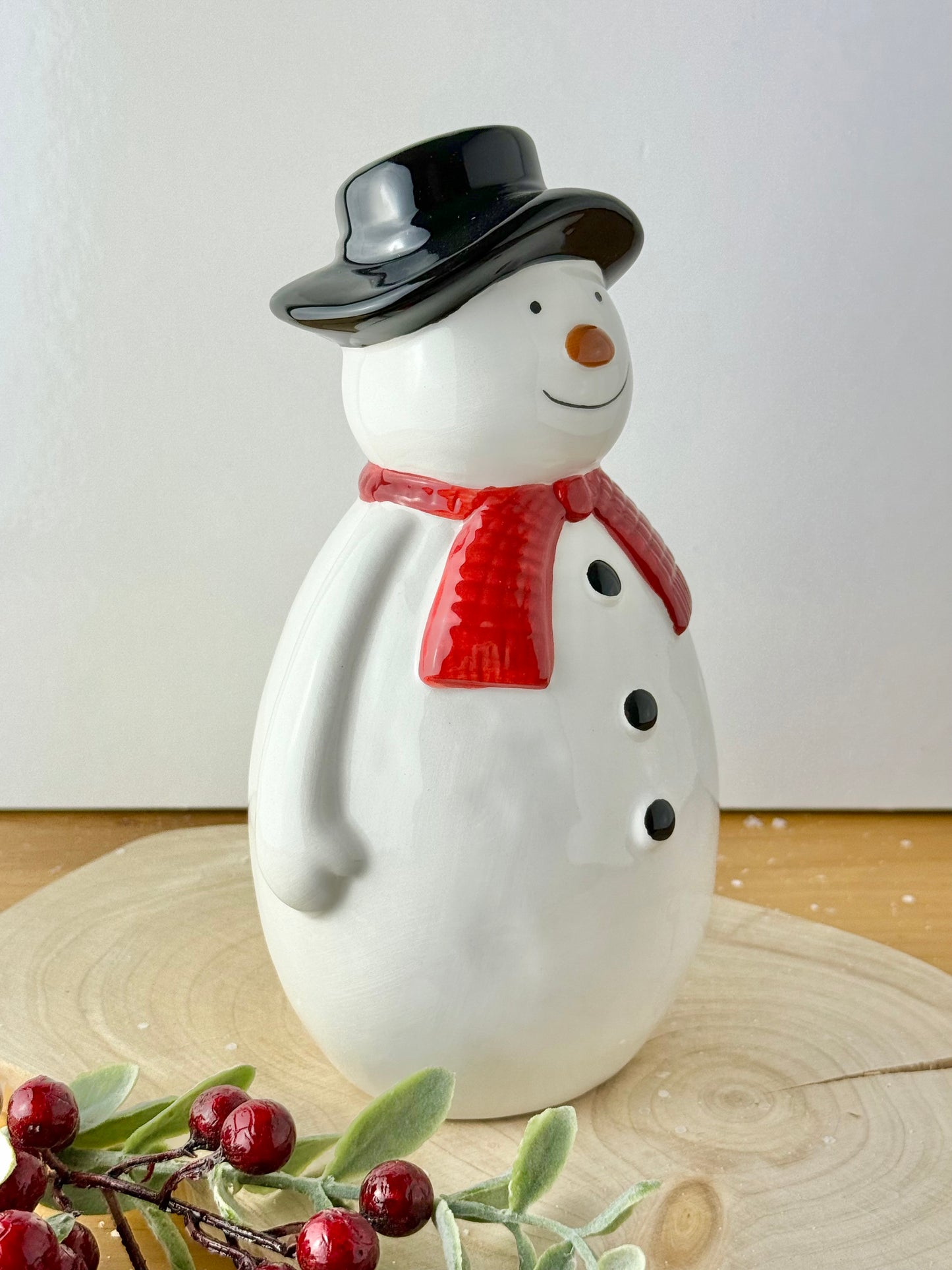 Snowman ceramic statue - 2 sizes