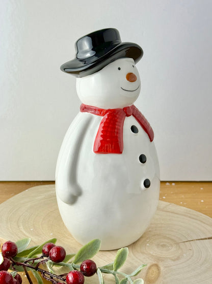 Snowman ceramic statue - 2 sizes