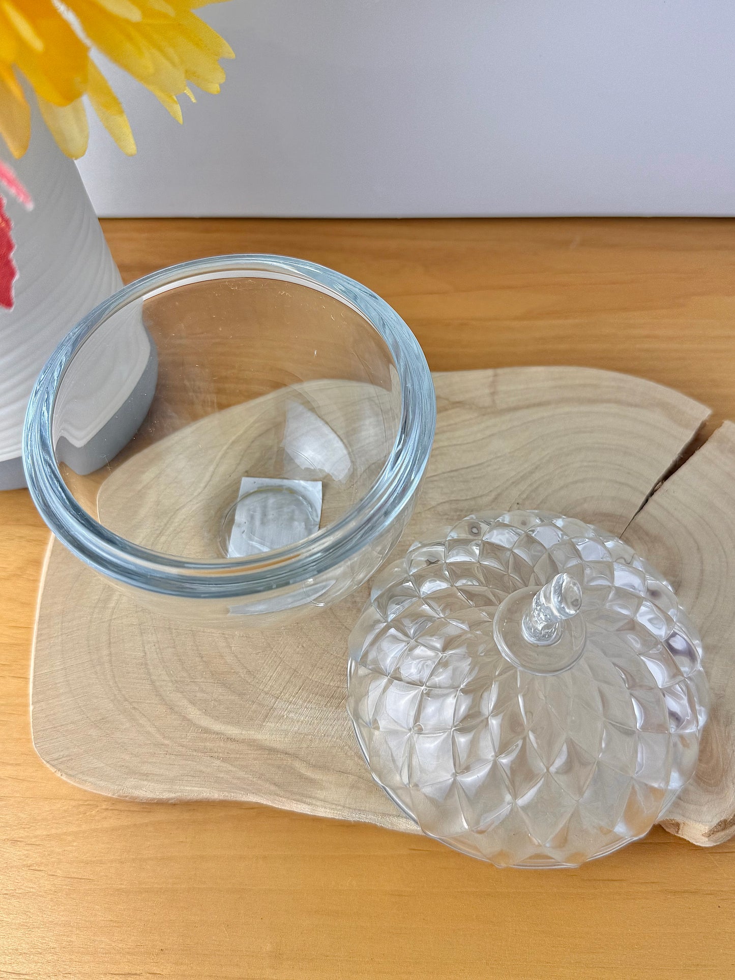 Autumnal Glass Acorn Jar with lid