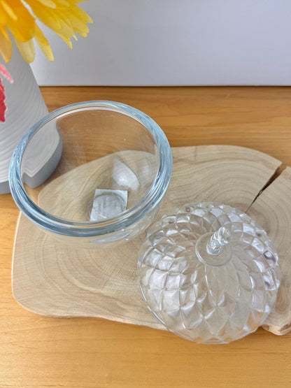 Autumnal Glass Acorn Jar with lid