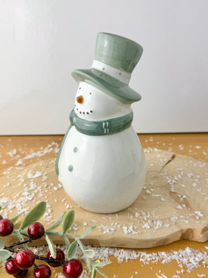 Green & White Snowman