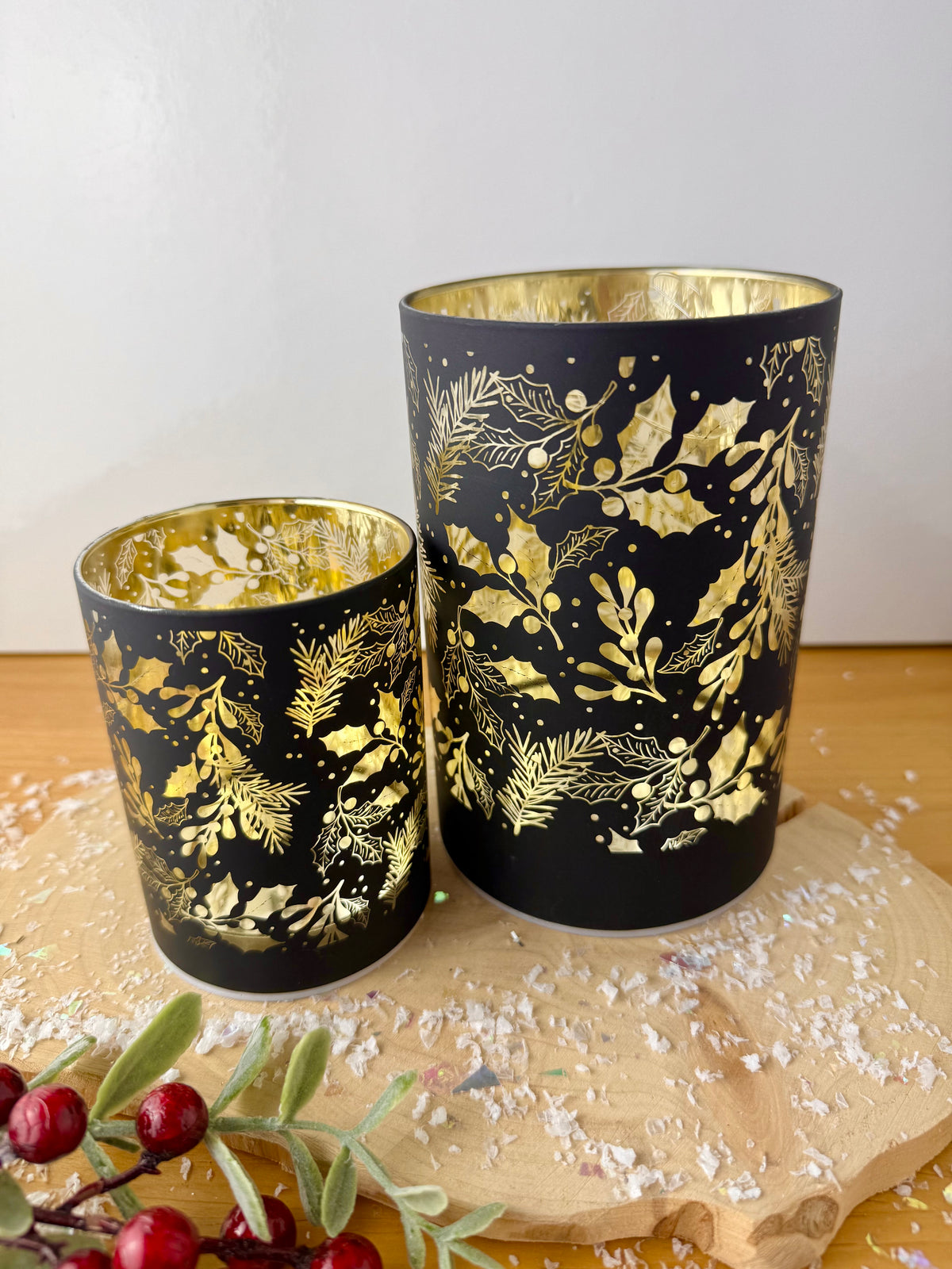 Glow Light Up Holly Lamp - Black & Gold, 2 sizes
