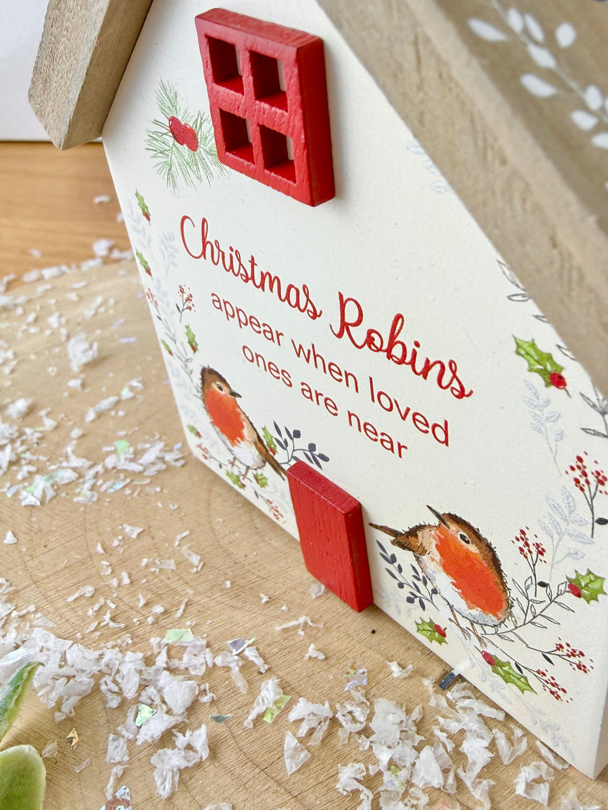 Winter Robins House Plaque