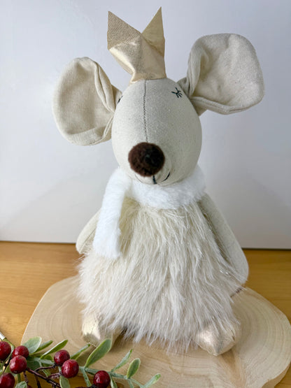 Sparkly Christmas Mouse Figure/Door Stop