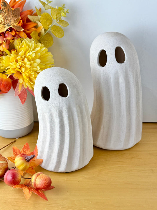 White ghost figure/decoration - 2 sizes