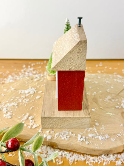 Wooden Merry Christmas House