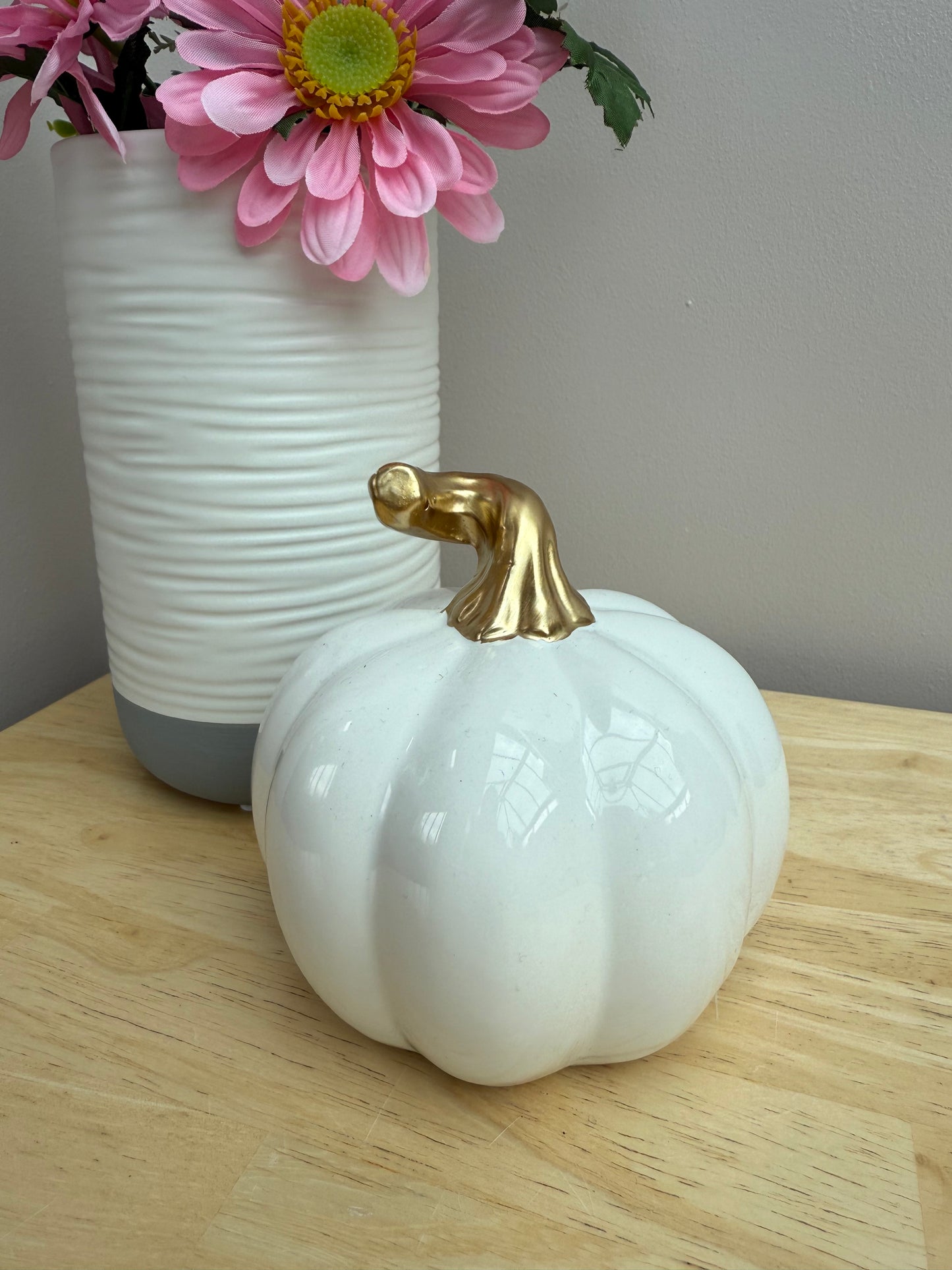 Ceramic White Pumpkin - Medium & Small