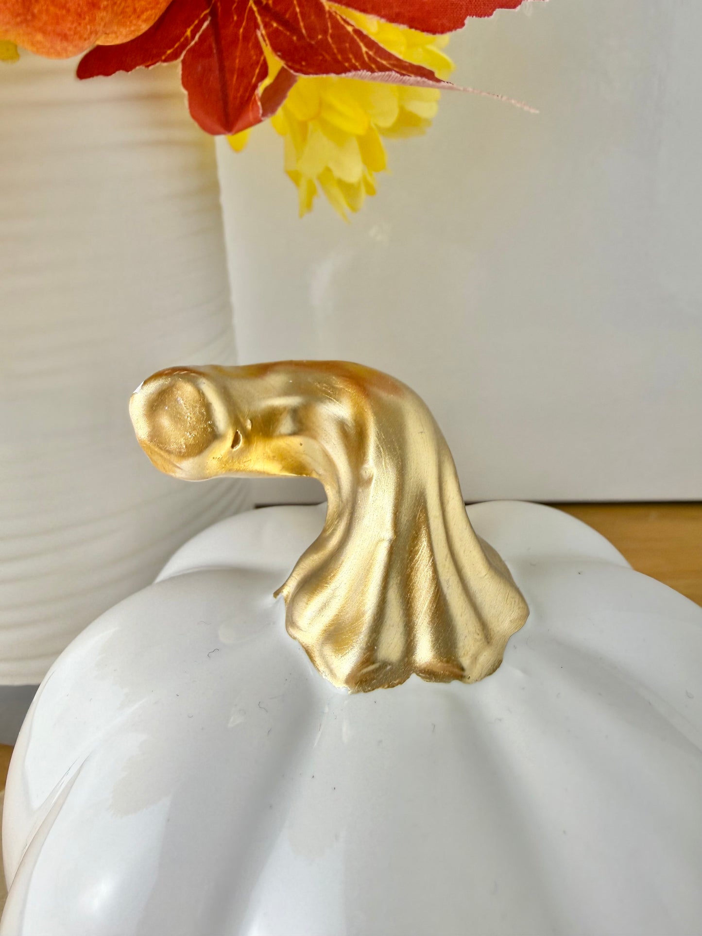 Ceramic White Pumpkin - Medium & Small