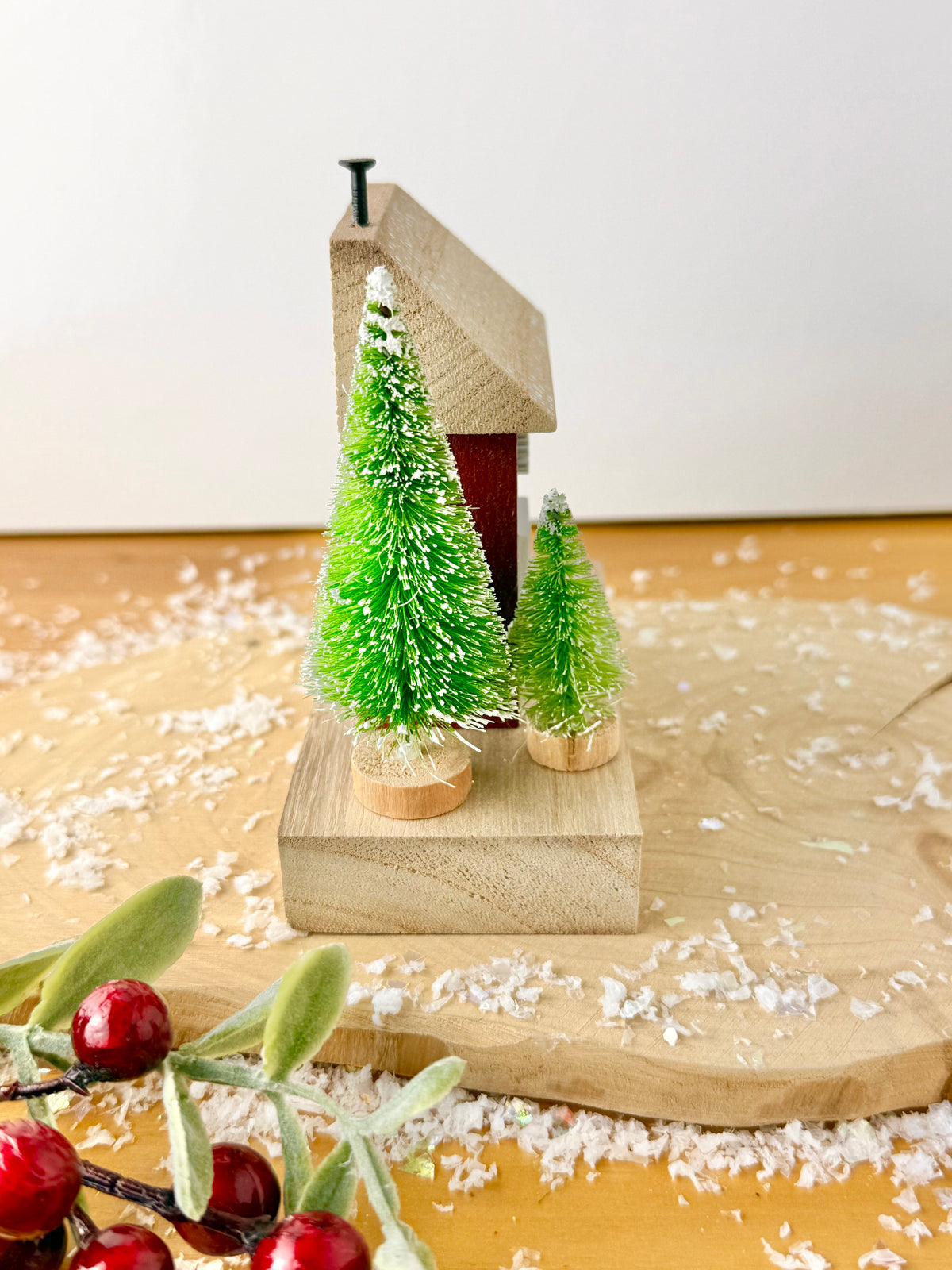 Wooden Merry Christmas House