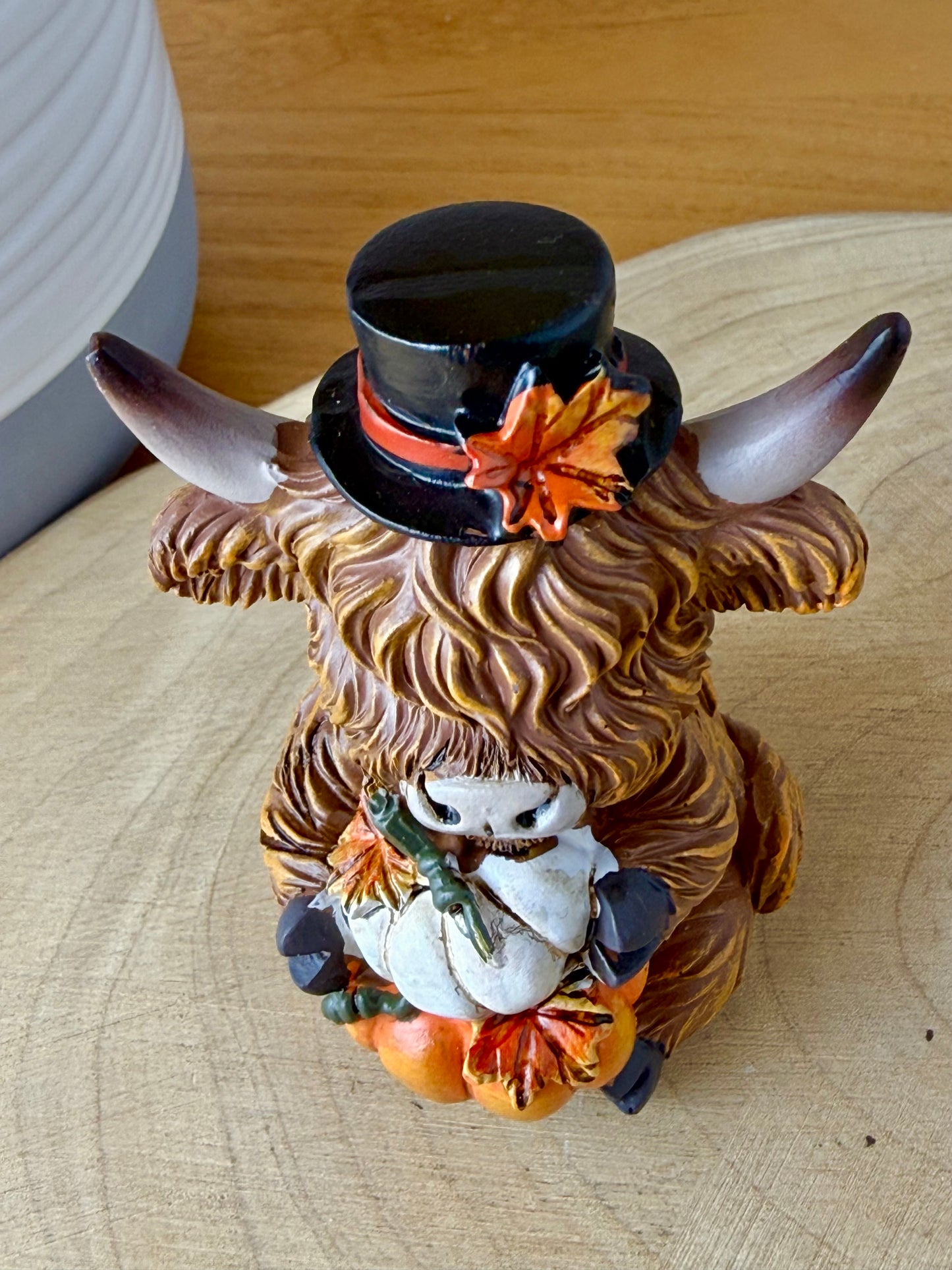 Highland Mini Cows - Pair of Autumn or Halloween Cows