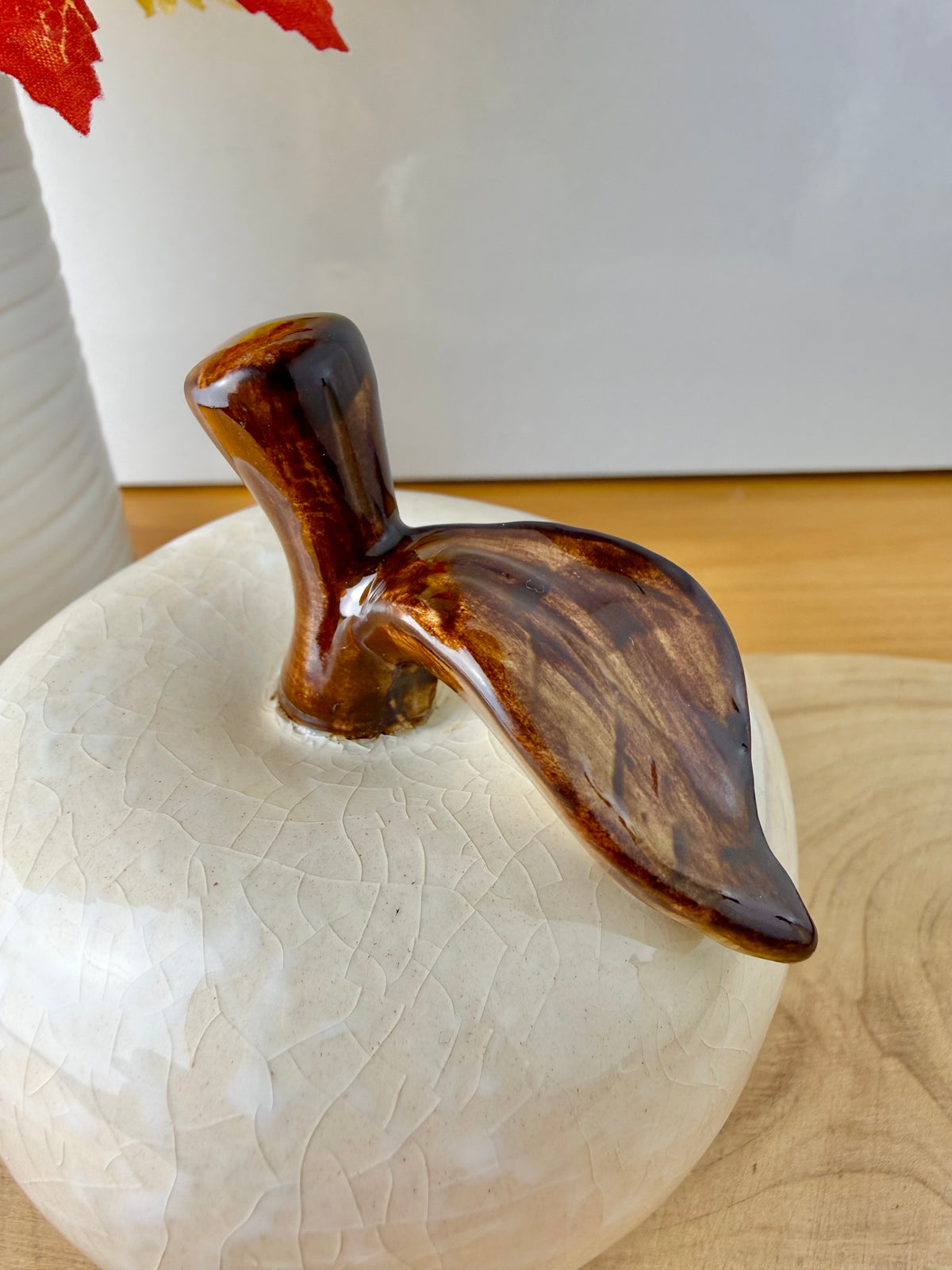 Ceramic Glazed Apple & Pear Ornaments