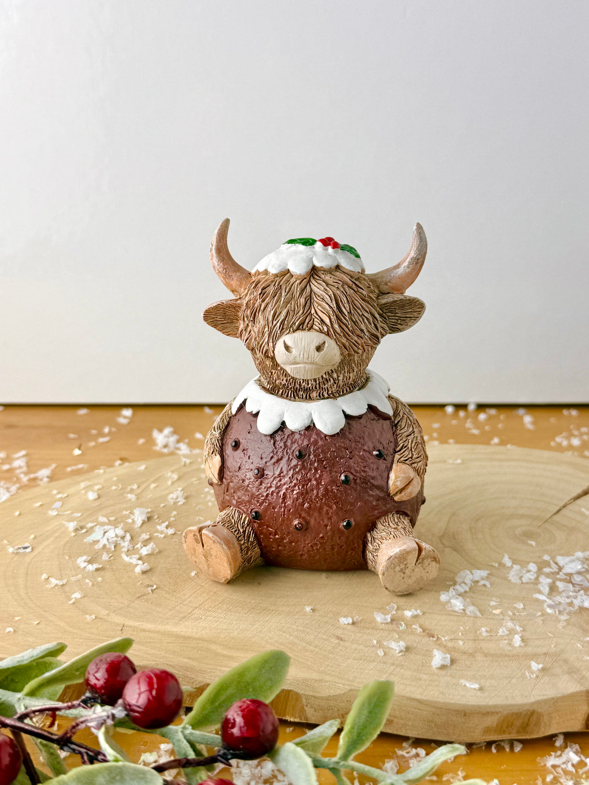 Highland Cow Christmas Pudding