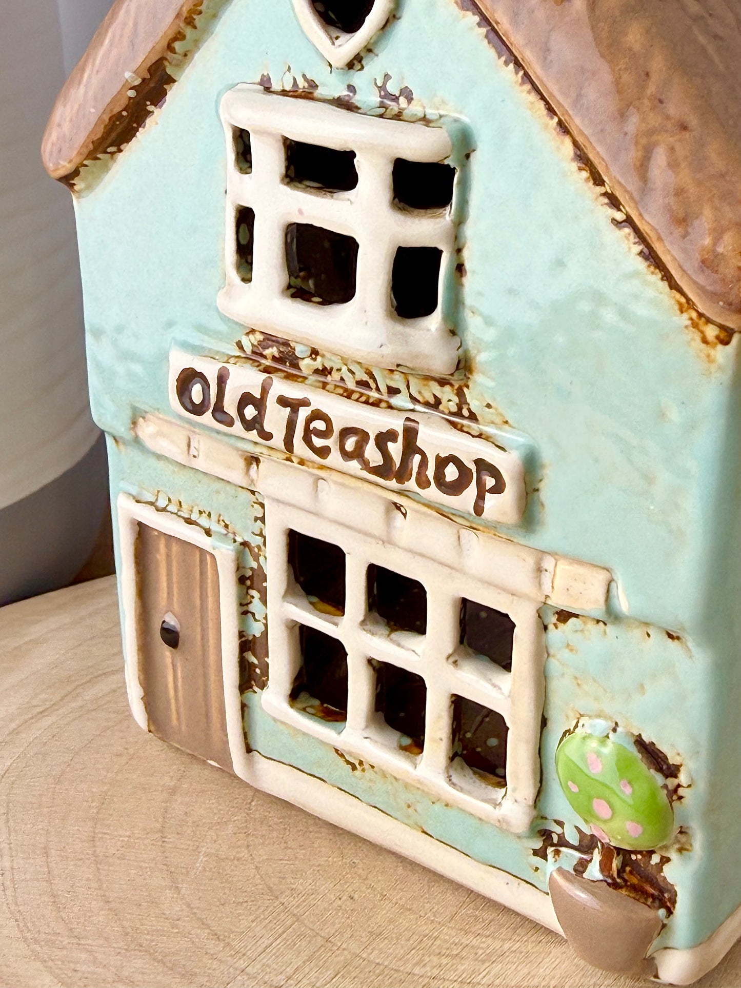 Village Pottery Old TeaShop Tea Light Holder