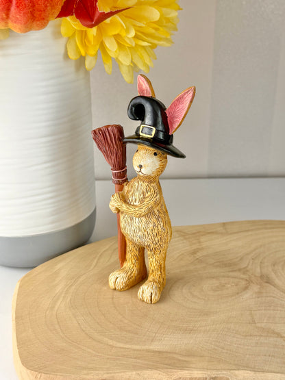 Jasper Rabbit Witch with Broomstick