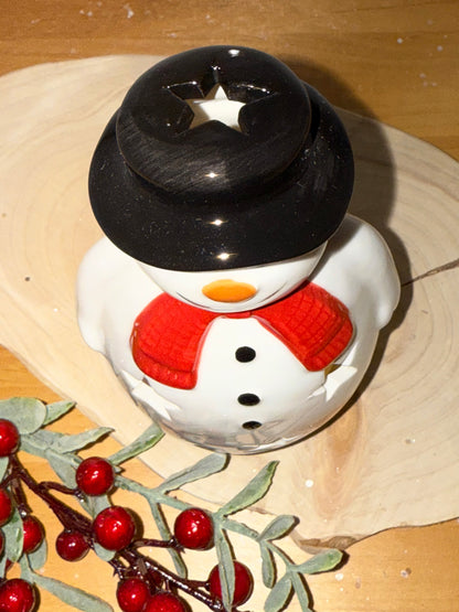 Snowman Ceramic T-light holder