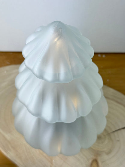 Frosted Glass & gold Light up Christmas Tree