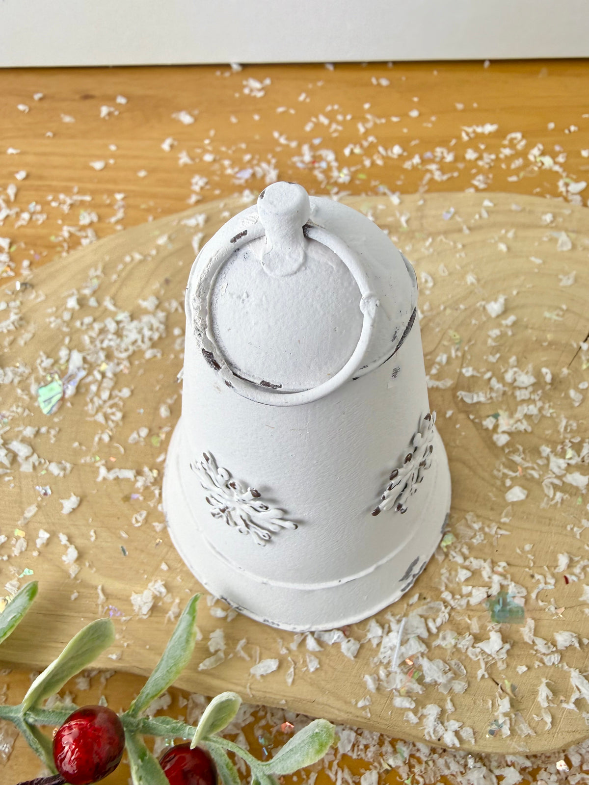 White Metal Bell with Snowflake design - 2 Sizes