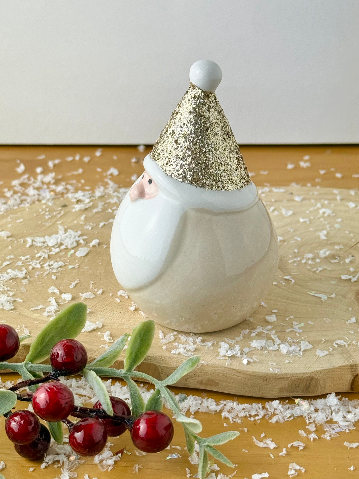Gold Glitter Santa Gonk