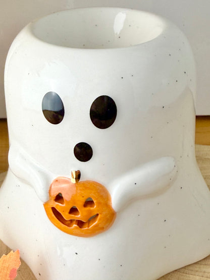 Ghost Shaped Oil Burner with pumpkin