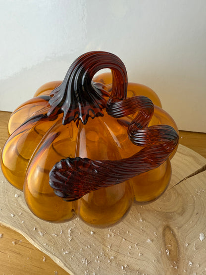 GlassAmber Pumpkin - large