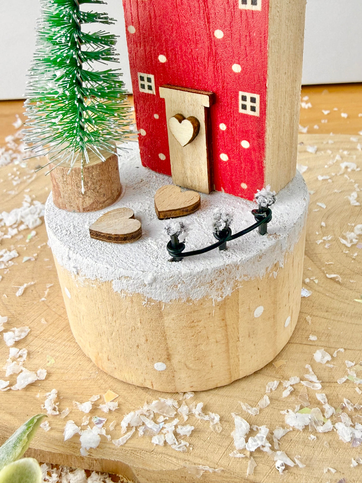 Wooden Christmas Holly House